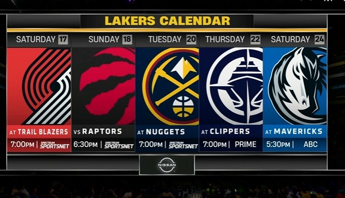 过去五场1胜4负！湖人未来五战对手：开拓者、龙、掘金、船、侠